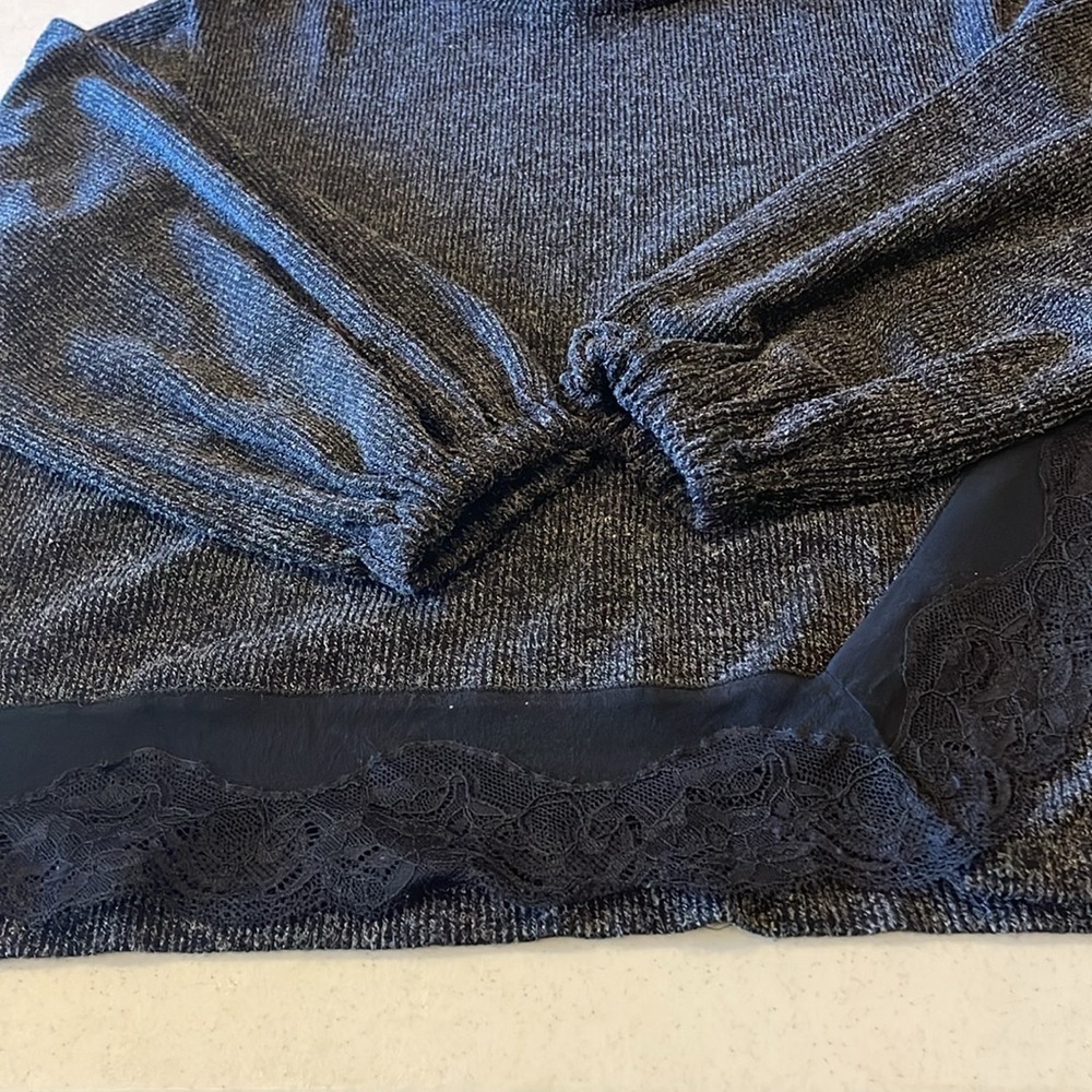Zara Woman’s XL Dark Grey Crew Neck Sweater - Picture 4 of 6
